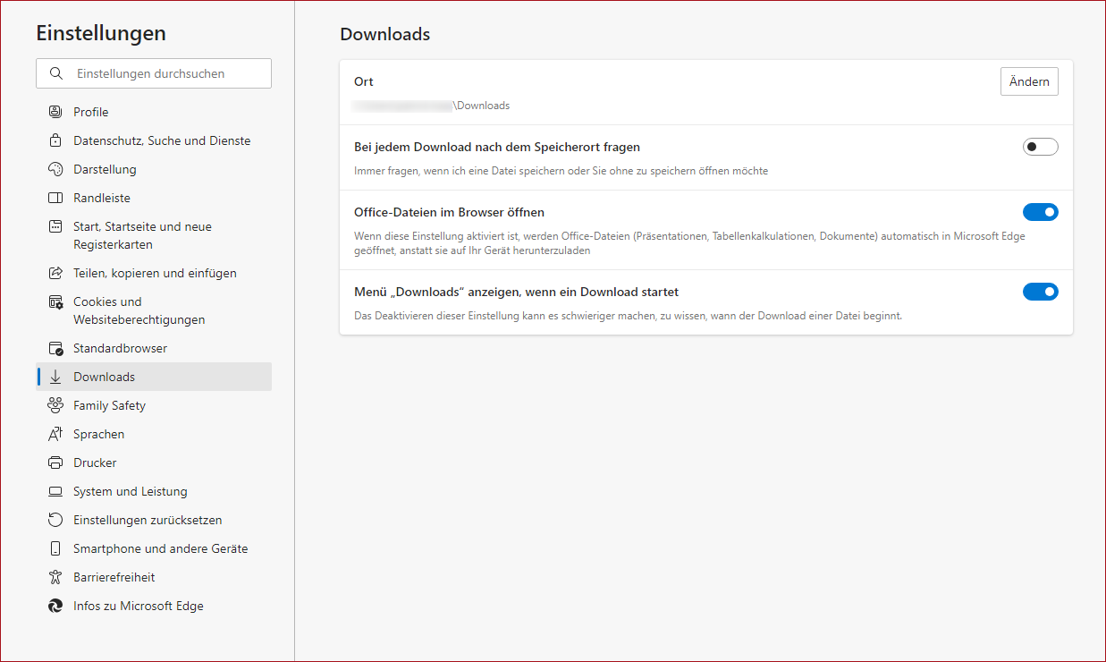 Vergrößern Download Einstellungen Microsoft Edge